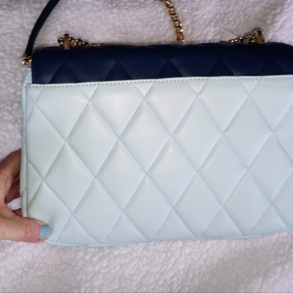 Kate Spade, NWT, TRICOLOR; Crossbody; Navy, Off-White & Powder Blue; Gorgeous! - Picture 6 of 10